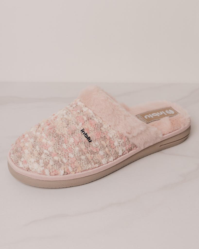 Тапочки с мехом Inblu EK2J 36 светло-бежевые