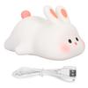 Кавайный ночник в виде кролика, мягкий силиконовый ночник, портативный, с USB-подзарядкой, прикроватная лампа для ребенка