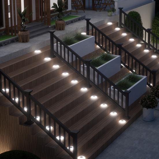 4 шт. Солнечные грунтовые фонари Водонепроницаемые уличные ландшафтные светильники Светодиодная газонная лампа