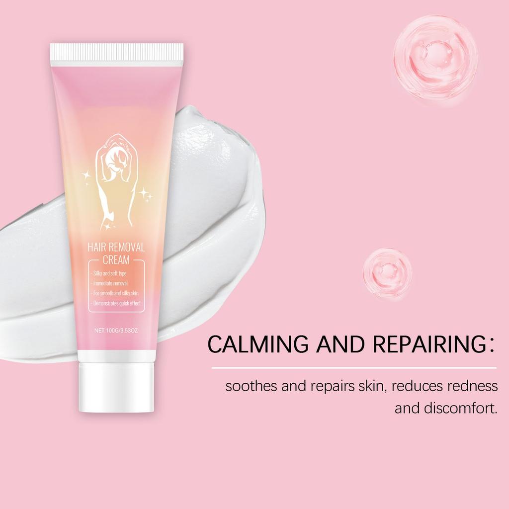 Крем для удаления волос на теле, мягко очищает кожу всего тела, увлажняет и разглаживает кожу, крем для удаления волос