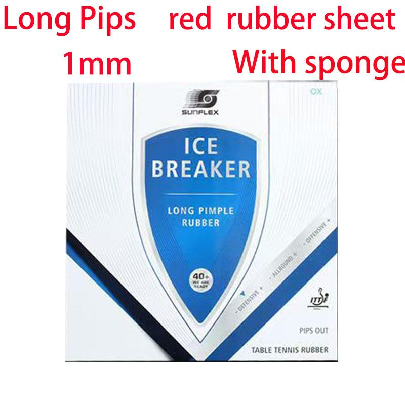 SUNFLEX ICE BREAKER Table Tennis Rubber Long Pimples OX 0.5/1mm Sponge ITTF Approved Ping Pong Rubber Offensive Easy Control