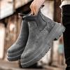 Men's 2022 Winter High-Top Martin Boots with Thick Sole and Fashion Sock Design for Work and Outdoor Wear