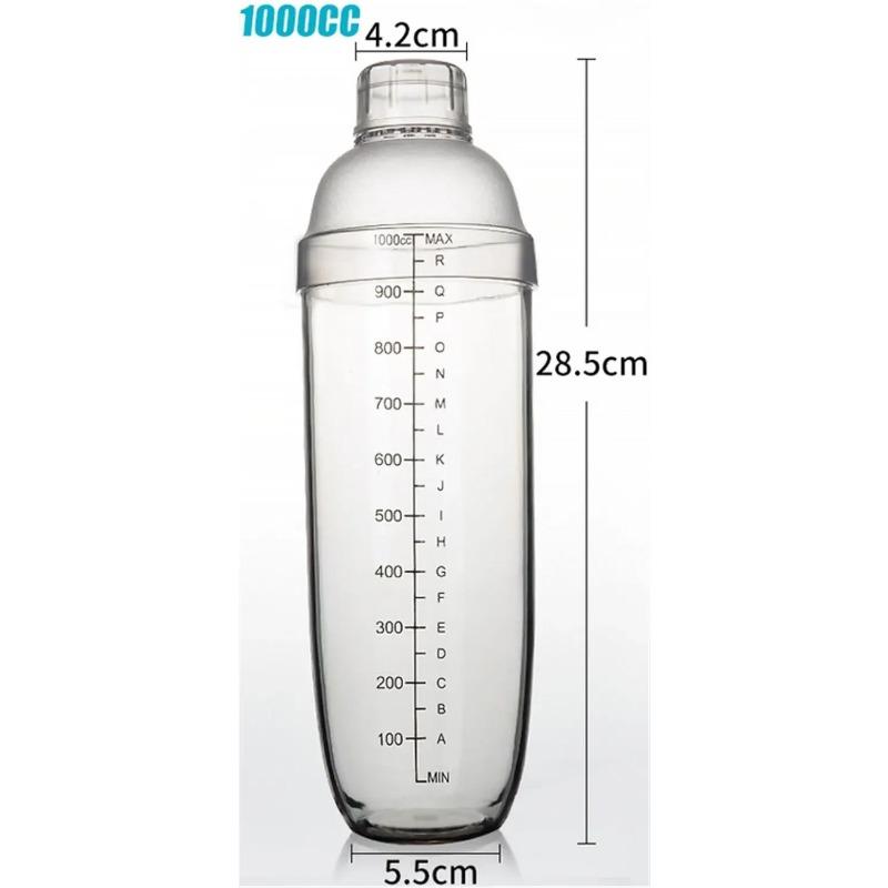 Пластиковый шейкер для коктейлей мартини 350 мл/530 мл/700 мл/1000 мл Миксер для винных напитков, винный шейкер, чашка для миксера для напитков, барная утварь, барный инструмент boston