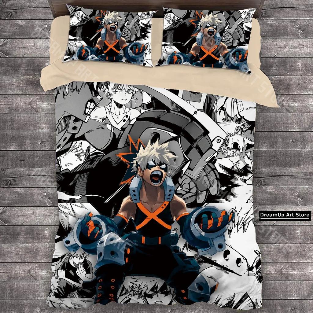 3D Print MANGA Anime My Hero Academia Bedding Set Boys Girls Twin Queen Full Size Duvet Cover Pillowcase Bed Adult Bedroom