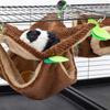 2pcs/set Plush Hanging Hammock Tunnel Hideout Warm Double-layer Pet Sleeping Bag Supplies