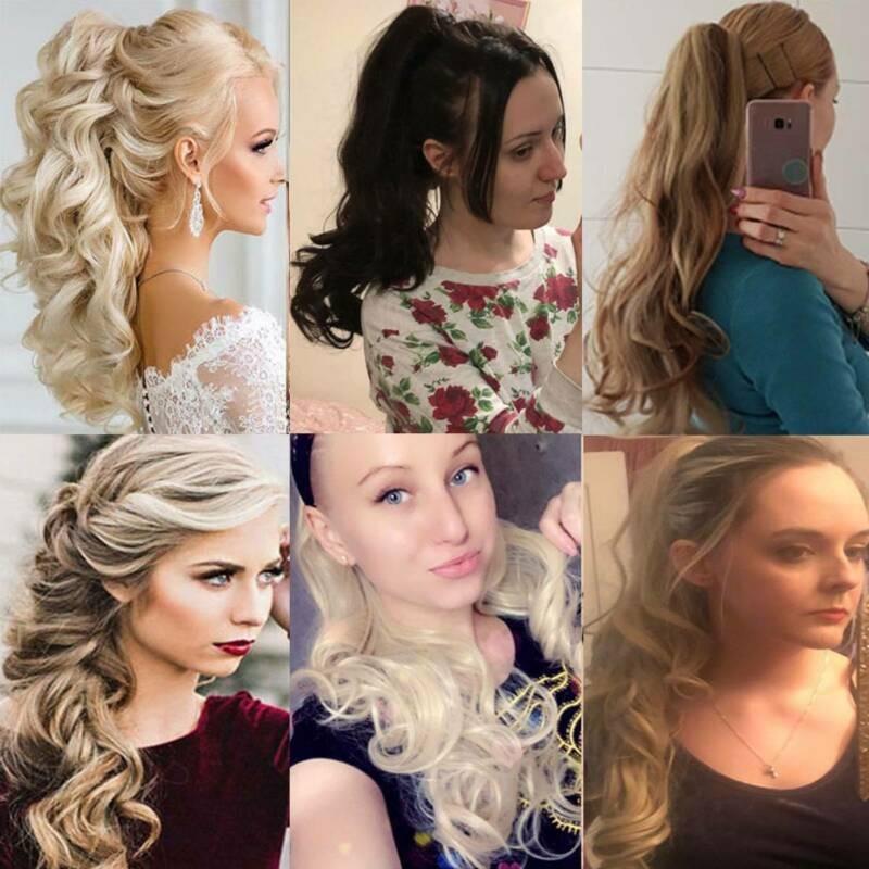 Clip In Curly Hair Wig Jaw Ponytail Hairs Extension Clip-on Claw Curly-Wavy Pony Tail Hairpiece Accessoires