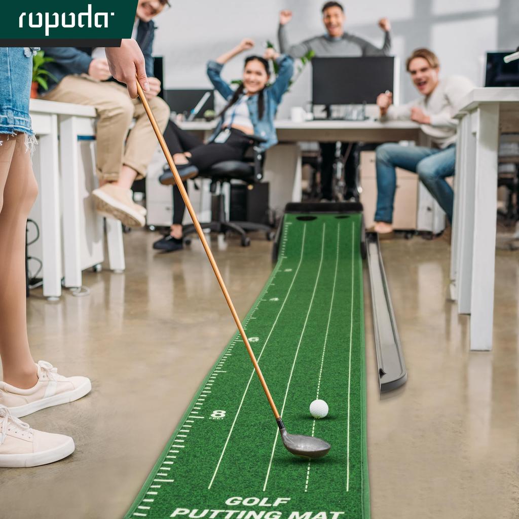 Ropoda Golf Putting Mat 3m Indoor Outdoor Automatic Ball Return Practice Quiet Approach Putter Equipment