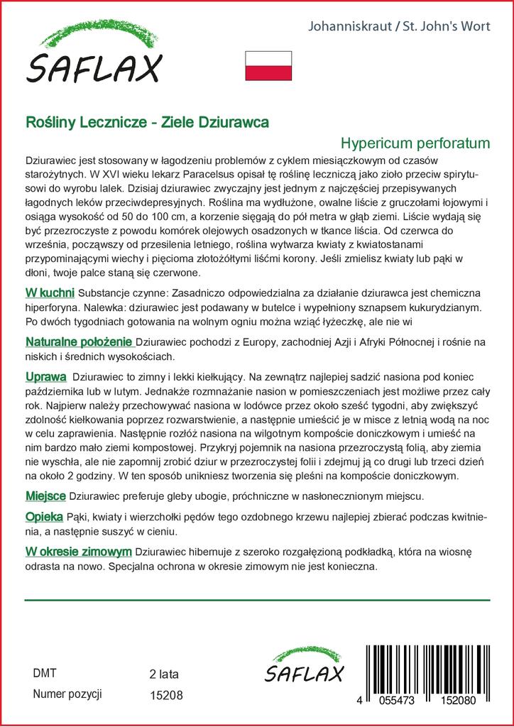 SAFLAX Сад в мешке - ул.. Зверобой - 300 семян - С субстратом в подходящем стоячем пакете - Hypericum perforatum