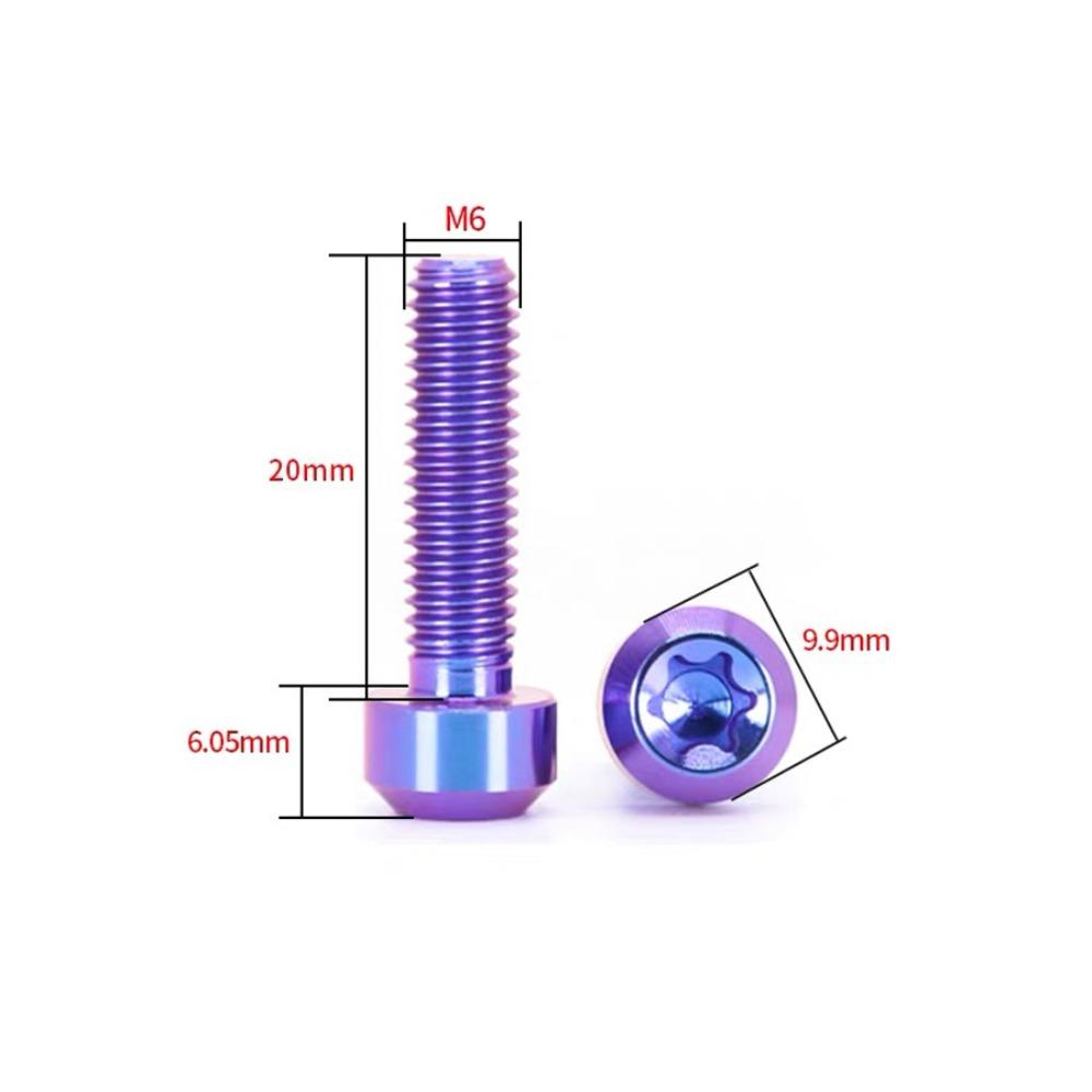 M6 Titanium Screw Torx Drive Socket Cap Screw Durable Fastener Screw Motorcycle Upgrade