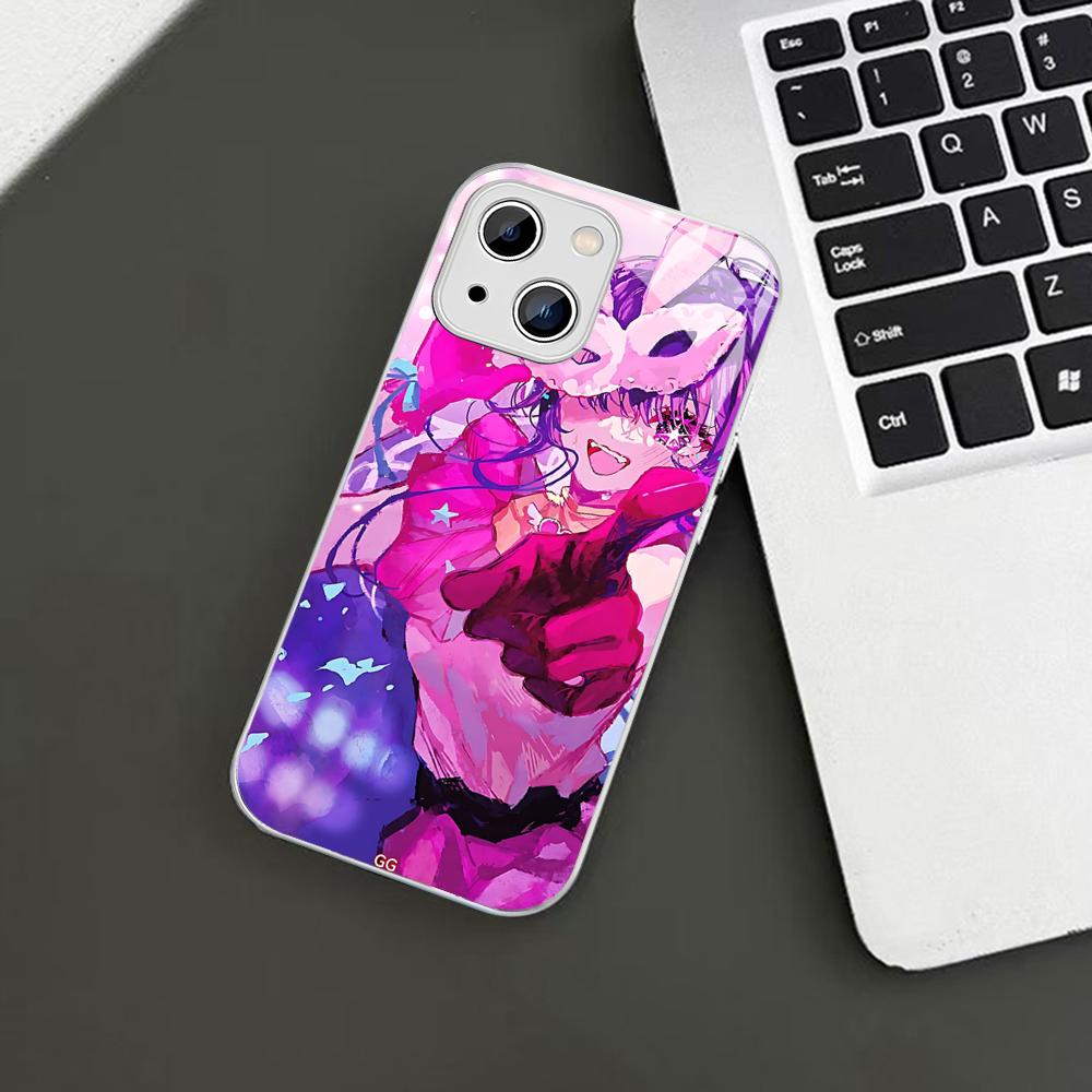 Чехол для телефона из аниме Oshi No Ko для IPhone 15 13 12 Mini 11 Pro XS Max X XR 14 Plus Закаленное стекло