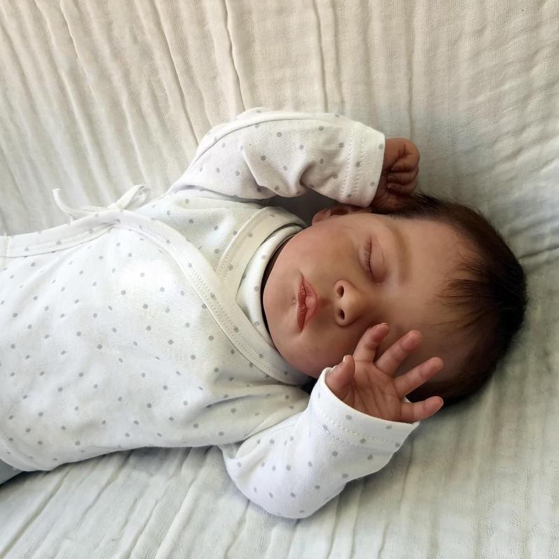 18-дюймовая живая кукла Bebe Reborn Doll Jude с мягким на ощупь тканевым телом, кукла для новорожденных, милая спящая 3D-кукла с имитацией кожи для детей, подарки на день рождения