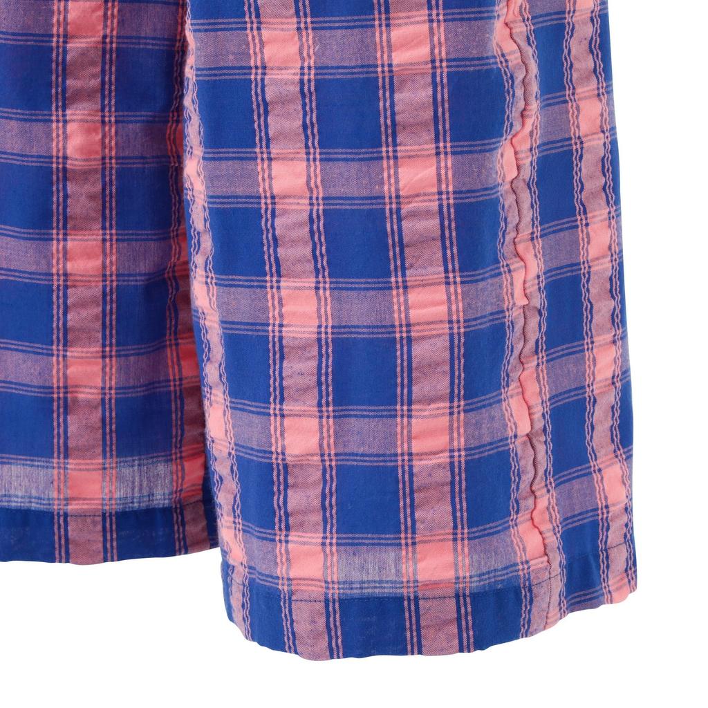 Francfranc Check Pattern Ribbed Cute Loungewear, Blue, Casual, Material,