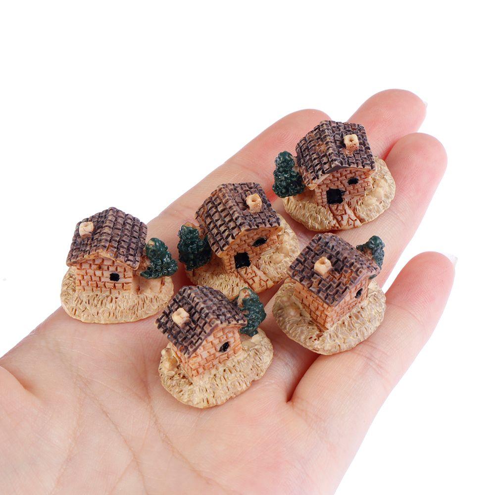 Gardening Decorations Moss Cottages Micro Landscape Mini Small House Figurines & Miniatures