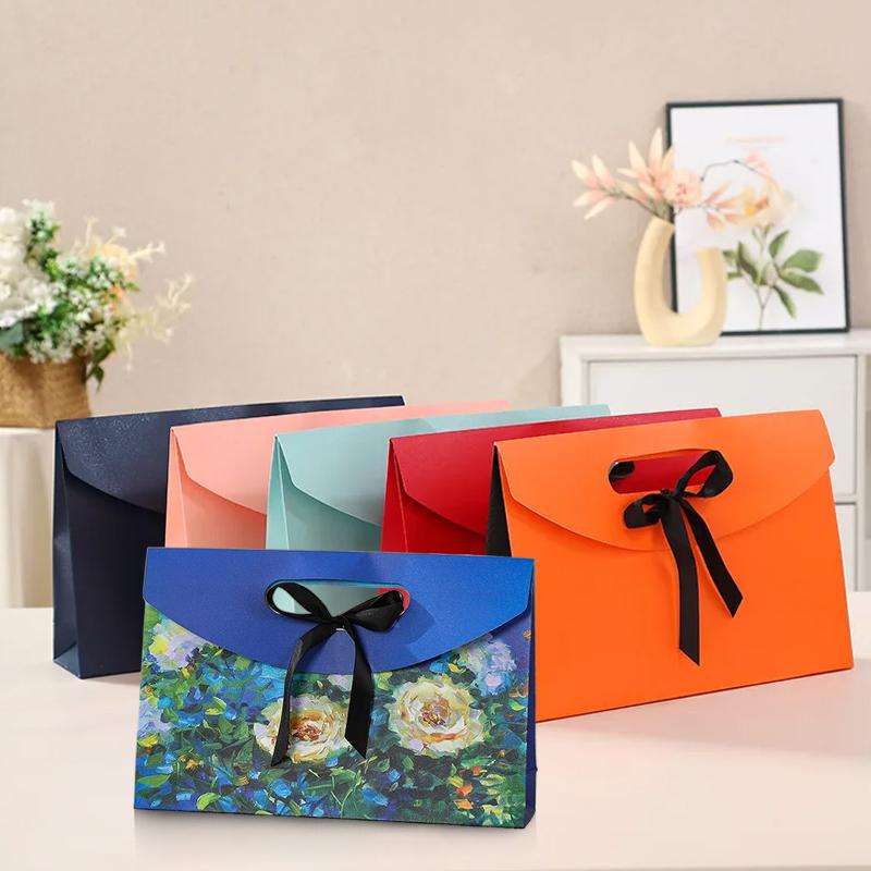 1 шт. Подарочная коробка для вечеринок, подарочная коробка с бантом, конверт с бантом, подарочная коробка, подарочная коробка из высококачественной бумаги, подарочная коробка, многоцветная