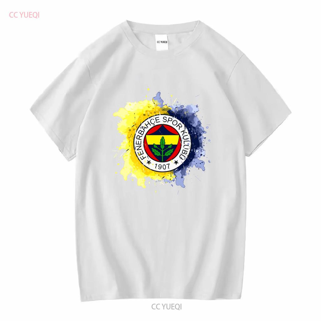 Новая Лимитированная Темная Футболка Fenerbahce Istanbul Акварельный Дизайн Классическая с длинным или коротким рукавом винтажная Стильная стирка графический принт