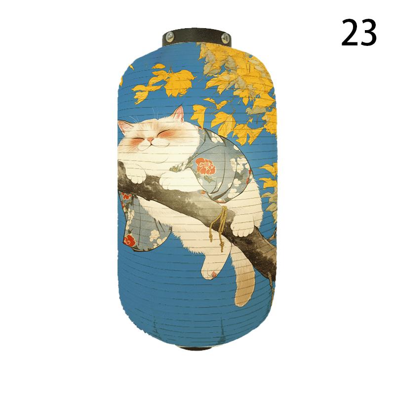 20x35 см Японский Кимоно Самурай Кот Художественный Узор Фонарь Ресторан Изакая Кухня Декор Рекламный Знак Укиё-э Тканевые Фонари