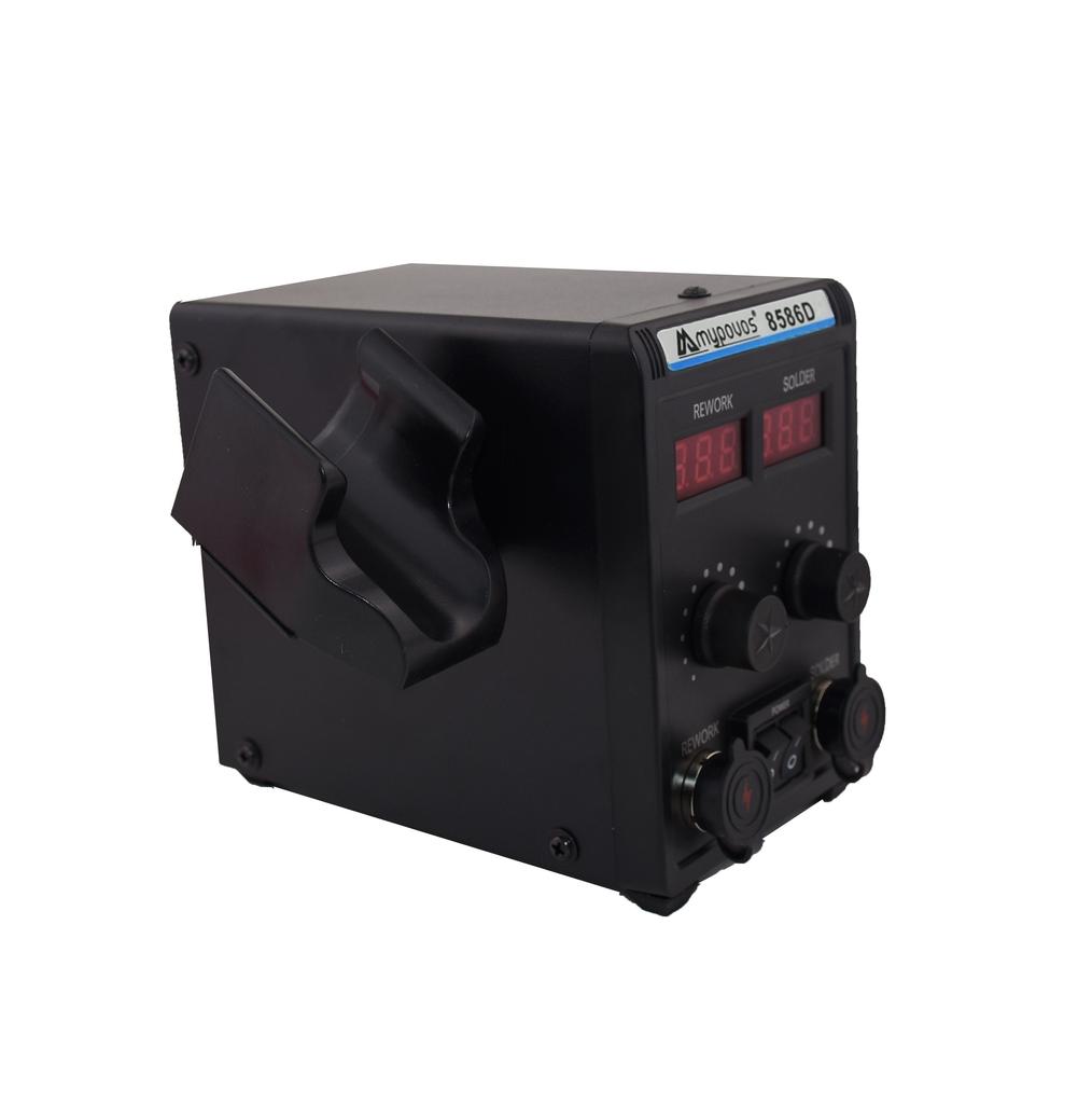 750W 8586D Soldering Station 2-in-1 Hot Air Gun, LCD Display Screen, Dual Digital Display, Soldering Iron, SMD Repair Station