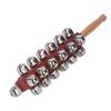 Wooden Handle Bells Children Funny Hand Jingle Bell Stick Musical Instrument Educational Toy for