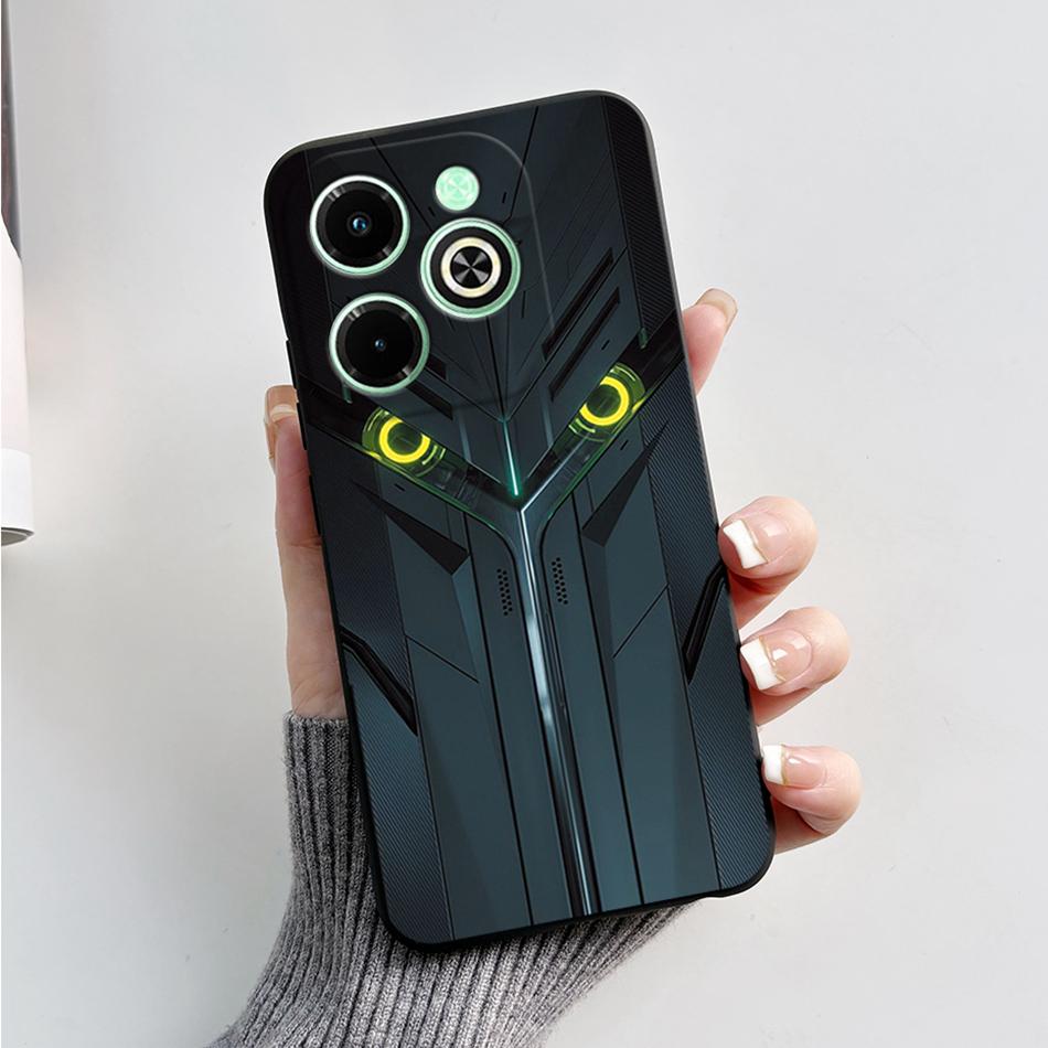 Чехол для Infinix Hot 40i Hot40i Модный Мраморный Черный Силиконовый Мягкий Чехол для Телефона Для Infinix Hot 40i 40 i X6528B Задняя Крышка Fundas