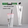black 0.6mm thin juice straws, 23 см