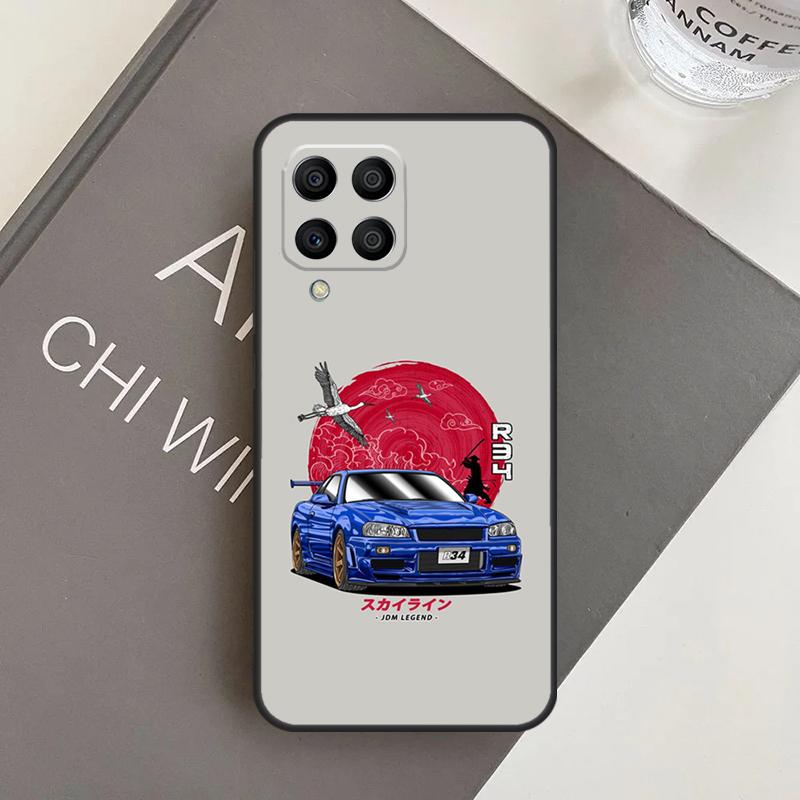 Sports Car JDM Drift Case For Samsung Galaxy M16 M36 M56 M33 M53 M13 M12 M32 M52 M20 M15 M55 M31 M14 M35 M34 M54