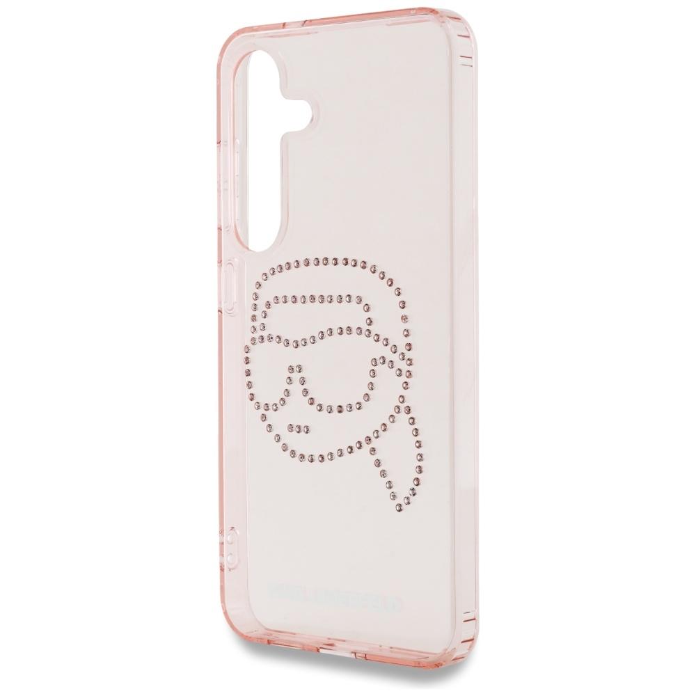 Чехол Karl Lagerfeld Rhinestones K. Головной Логотип Для Samsung Galaxy S25 Розовый
