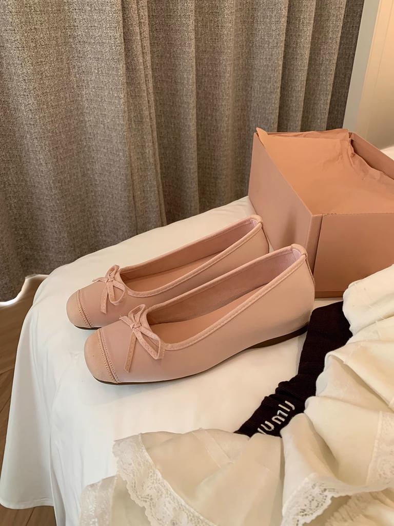 Виноградная мать Хуэйчжоу женская обувь серебристые туфли-лодочки женские летние Сяосянфэн полуподнос балетки бант французская повседневная обувь