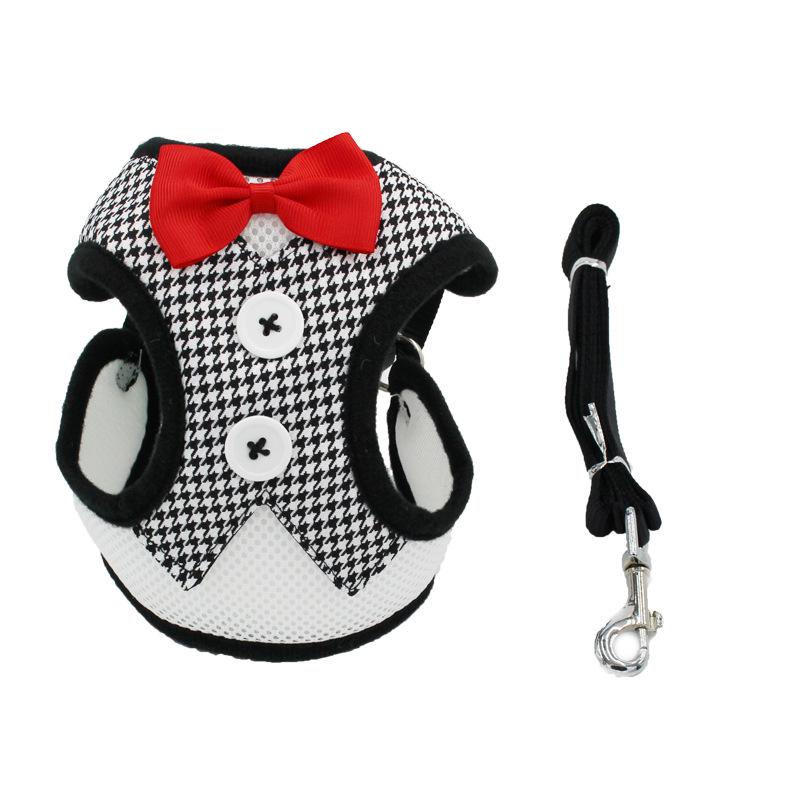 Dog Leashes Harness Sets Breathable Strong Nylon Summer Cat Chihuahua Outdoor Walking Dress Collar Leads Pet Products Reaction