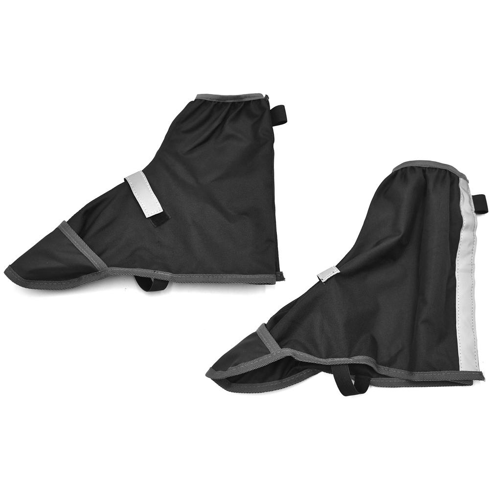 Cycling Overshoes Waterproof Bike Shoe Covers Reflective Black Adjustable Hook&loop for Riders Cyclist