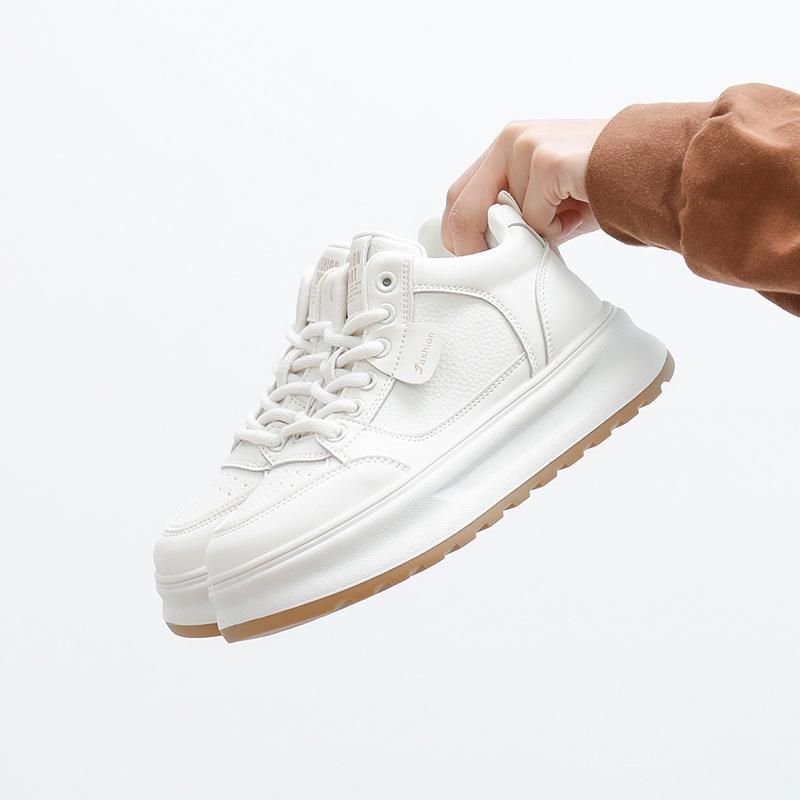 Черно-белые туфли с пандой весна 2025 новые белые туфли универсальные толстые подошвы увеличивающие рост повседневные туфли для девочек XY688