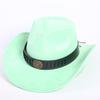 Популярная европейская и американская классическая замшевая ковбойская шляпа в западном стиле мужская и женская мода стиль LO шляпа-ковбойка с персиковым сердцем