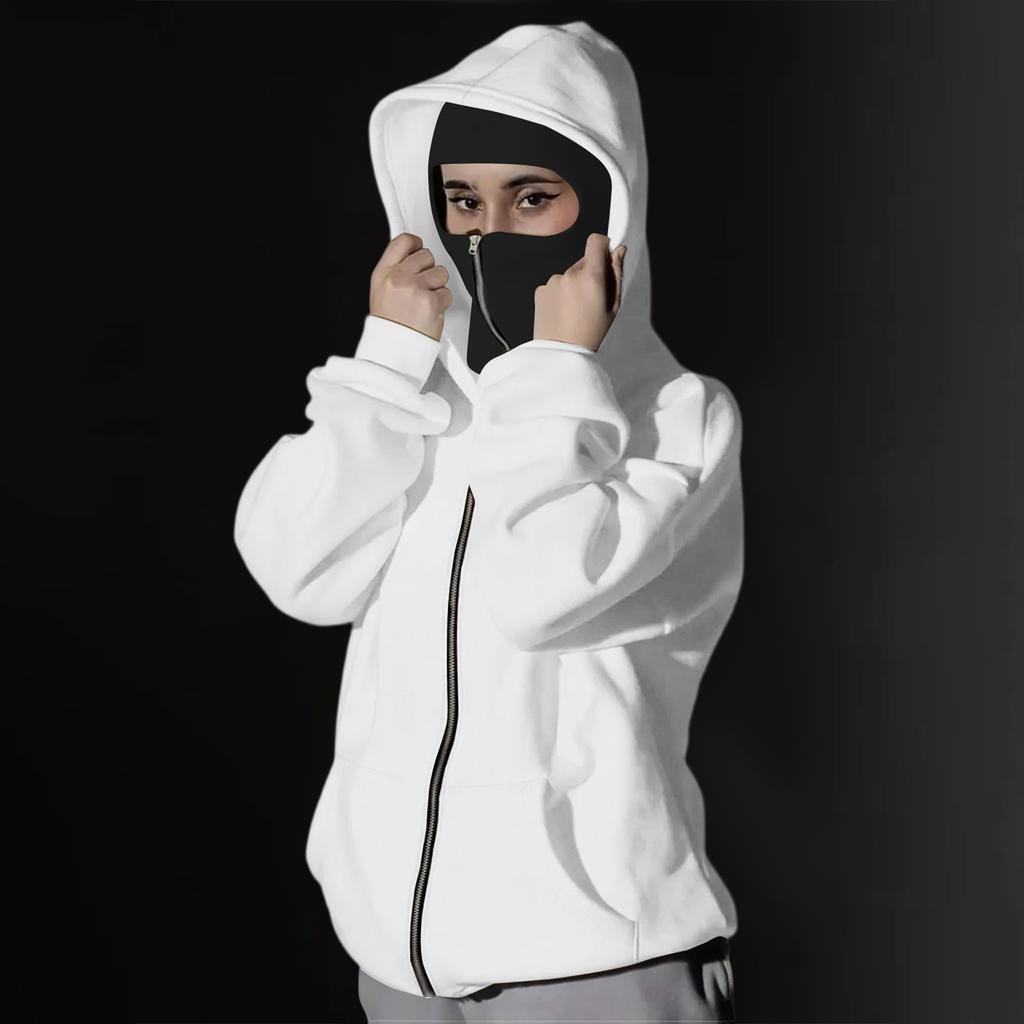 Женская двухслойная толстовка с капюшоном на молнии