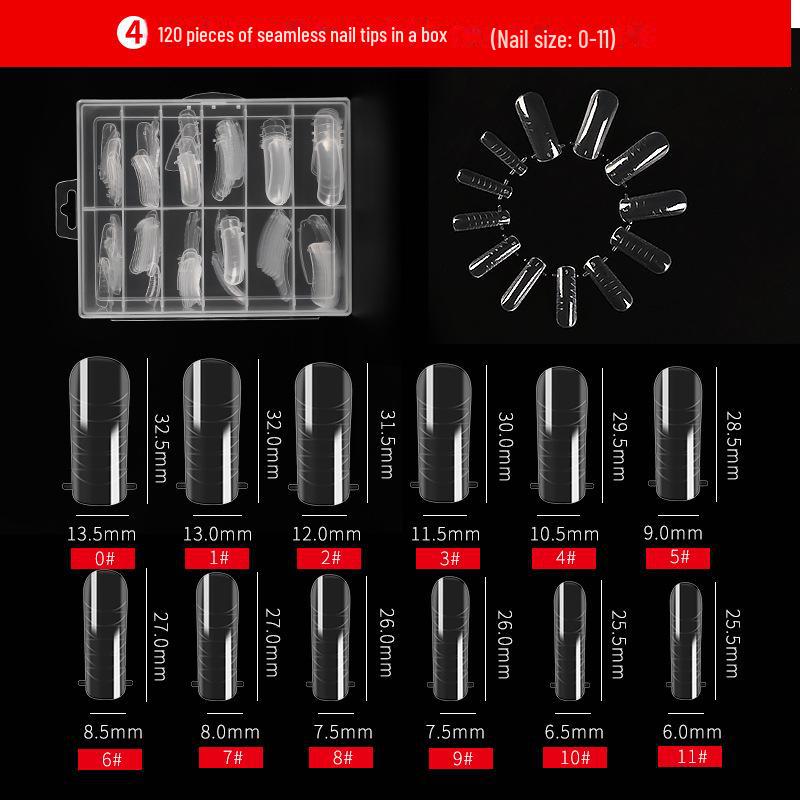 Набор для наращивания ногтей многоразового использования из 120 предметов: Клей, формы и хрустальные гвозди