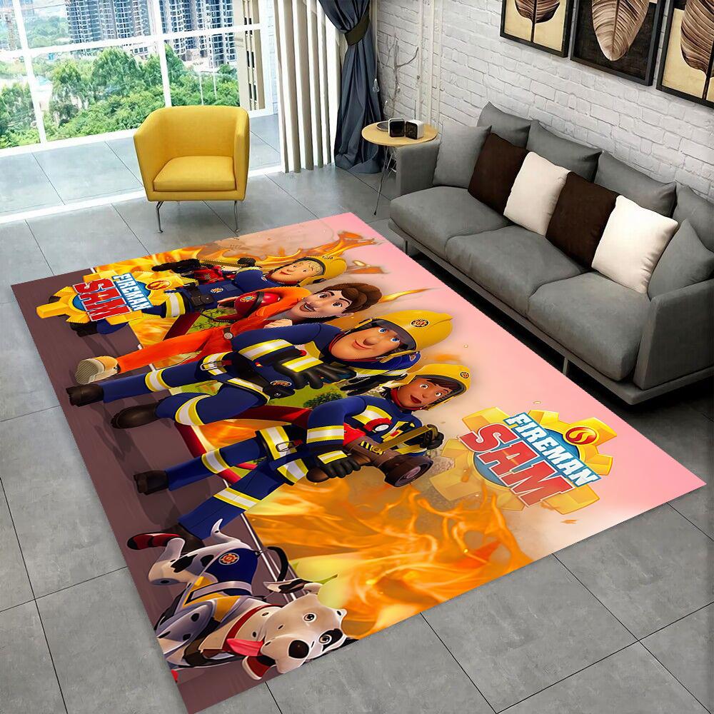 3D Классический Ковер Мультяшный Пожарный Сэм для Детской, Гостиной, Спальни, Домашнего Дивана, Игровой Нескользящий Коврик для Пола, Подарок