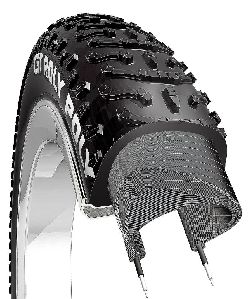 Покрышка 26X4.8 Cst Roly Poly для фэтбайка, кордовая 122-559 60Tpi