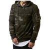 Мужская флисовая толстовка с капюшоном, камуфляжная, приталенного кроя