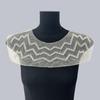Apricot Mesh Pearl Embroidery Perspective Collar Women'S Clothing Work In Progress Diy Front Collar Accessories