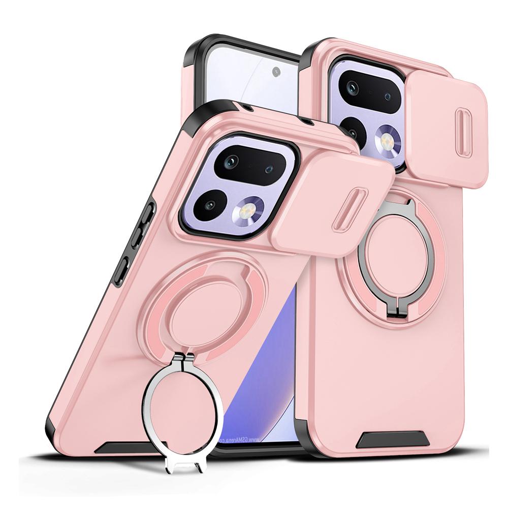 KEYSION Чехол для телефона OPPO Realme 16 Pro 5G 16 Pro+ с кольцом-подставкой 360°, с защитой камеры-слайдера, магнитный, противоударный