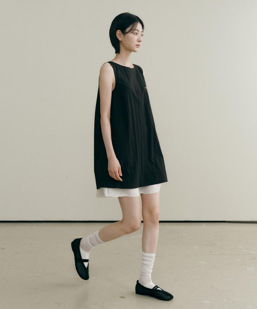 Ost Kaka Color-Blocked Sleeveless Mini Dress Black