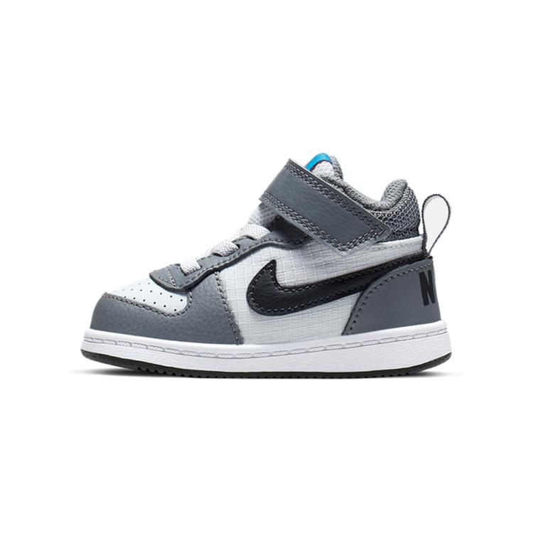 Nike Кроссовки Court Borough Mid, нескользящие, износостойкие, дышащие, средней высоты, для малышей, младенцев и малышей 870027-009
