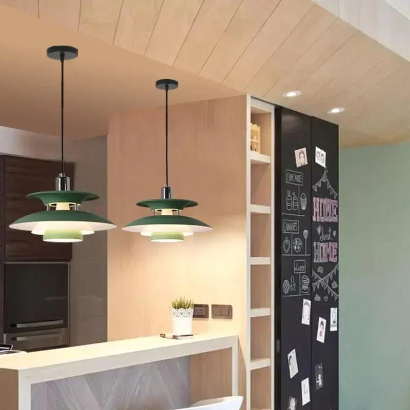 Цветная светодиодная люстра E27 датская люстра обеденный стол люстра гостиная столовая кухня коридор декоративный светильник