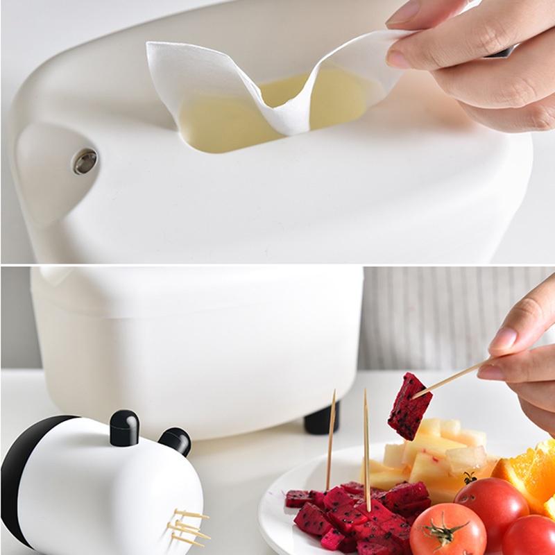 Телескопическая коробка для салфеток с держателем для зубочисток, коробка для салфеток с мультяшными животными, пластиковая прямоугольная ручка для бумаги