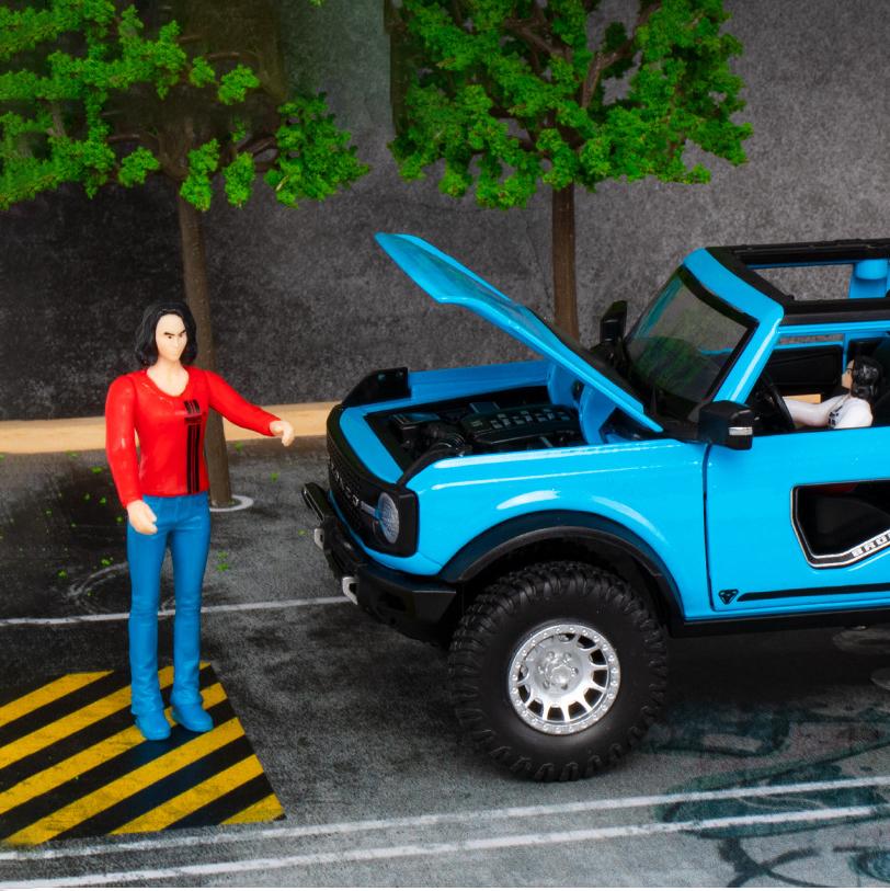 Масштаб 1/32 Ford Bronco Lima SUV, литая под давлением модель автомобиля, игрушечный автомобиль с откатным механизмом, звуком и светом для детей, коллекция подарков для мальчиков и девочек