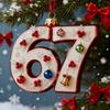 67 Рождественский Орнамент 2D Плоский Смешной Шесть Семь Мем Рождественское Украшение Подарки для Подростков Взрослых Любителей Юмора