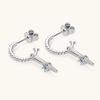 Silvere Glam Новые серьги-гвоздики с муассанитом для девочек, серьги из стерлингового серебра 925 пробы, свежие и нежные серьги-винты
