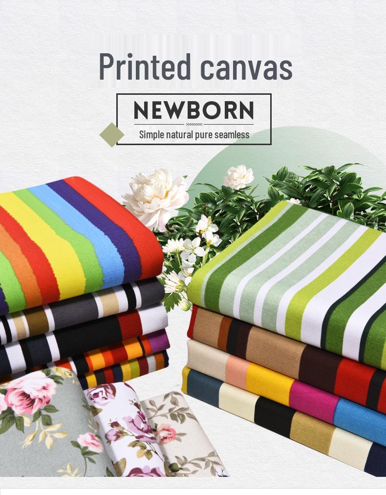 Холщовая хлопковая ткань с цветочным рисунком для дивана, скатерти, полосатых штор, подушек и остатков на распродаже