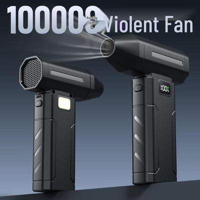 Портативный высокоскоростной мини-турбовентилятор 2025 для удаления пыли - ручной или настольный