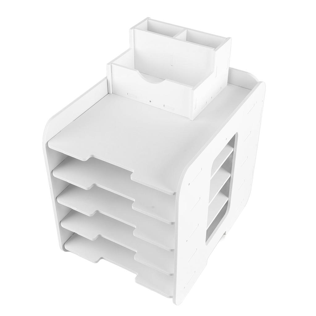 Настольная полка для файлов, 5 слоев, современный пластиковый настольный органайзер для документов, стойка для учебы и офиса