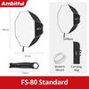 AMBITFUL FS40/60/80Series 40cm 60cm 80cm Quick-Setup OctagonSoftbox Bowens Mount for Godox Aputure Sokani Studio LED Video Light