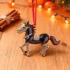 Пони Рождественское украшение Страз Зодиакальная Лошадь Подвеска для украшения елки Сверкающий Праздничный Шарм Удача Лошадиная Тема Украшение